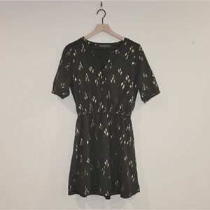 Brixon Ivy Black Dress With Gold Details Size S